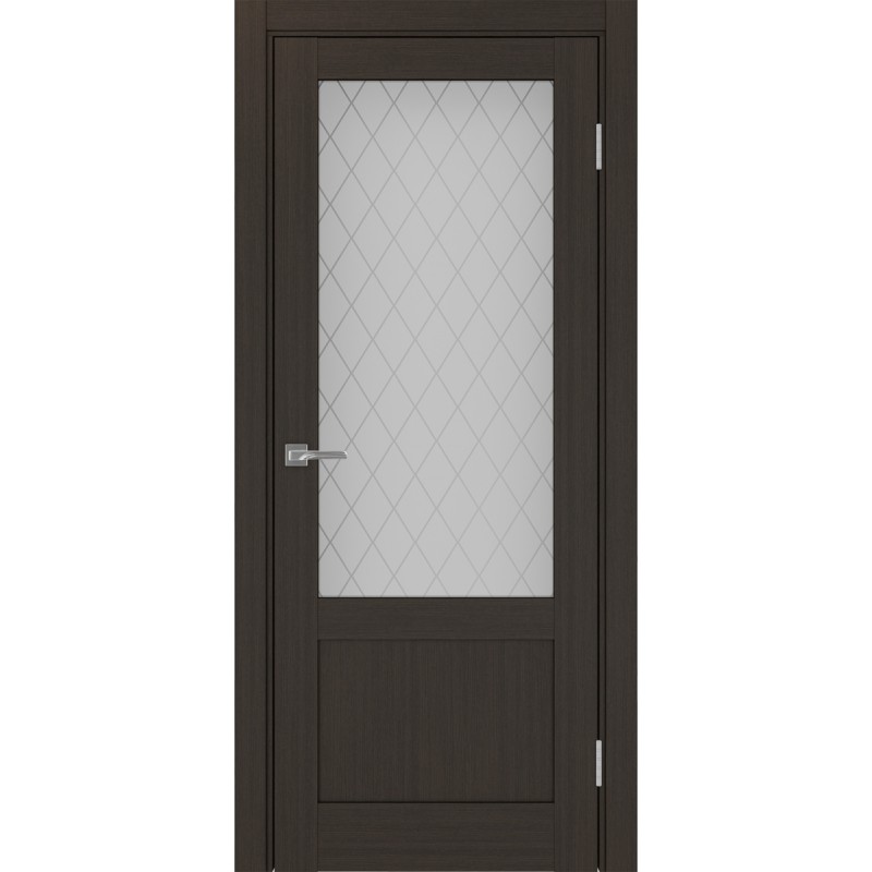 Межкомнатная дверь Турин 540ПФ.21, цвет венге FL, заполнение Кристалл бесцветное, размер 200*80 см.