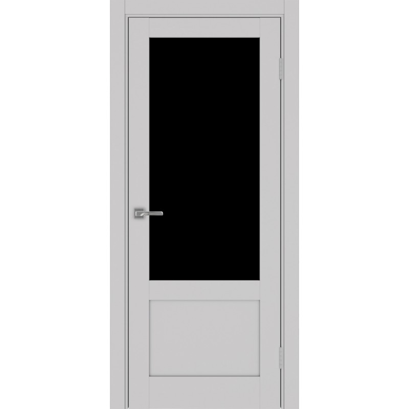 Межкомнатная дверь Турин 540ПФ.21, цвет пепельный, заполнение LACчерный, размер 200*80 см.