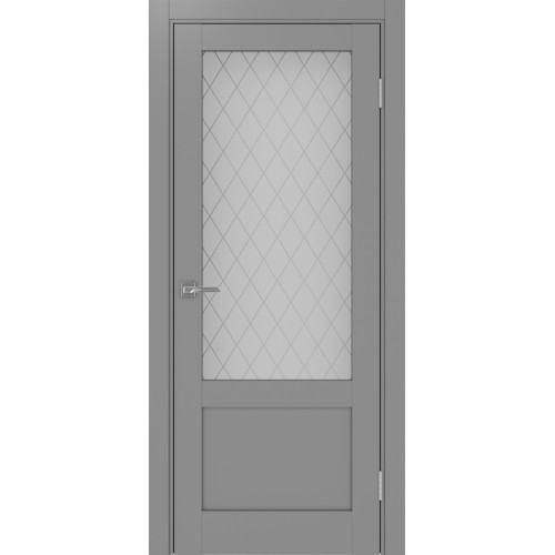 Турин 540ПФ.21, цвет Серый стекло Кристалл б.цв размер 80*200 см.