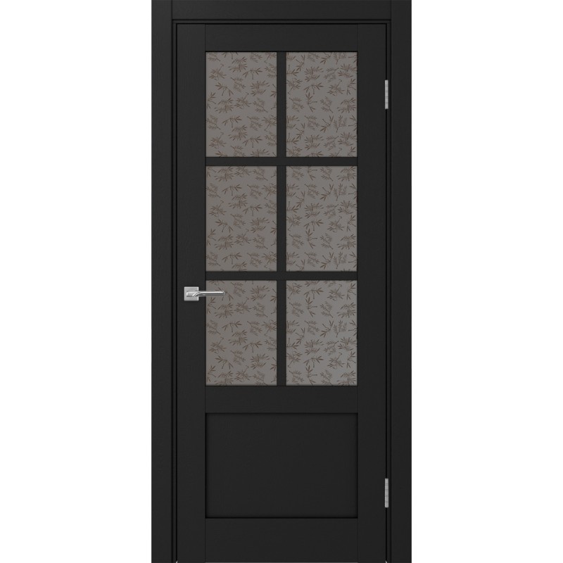 Межкомнатная дверь Турин 541ПФ.2221, цвет Антрацит стекло Дали бронзовое, размер 80*200 см.