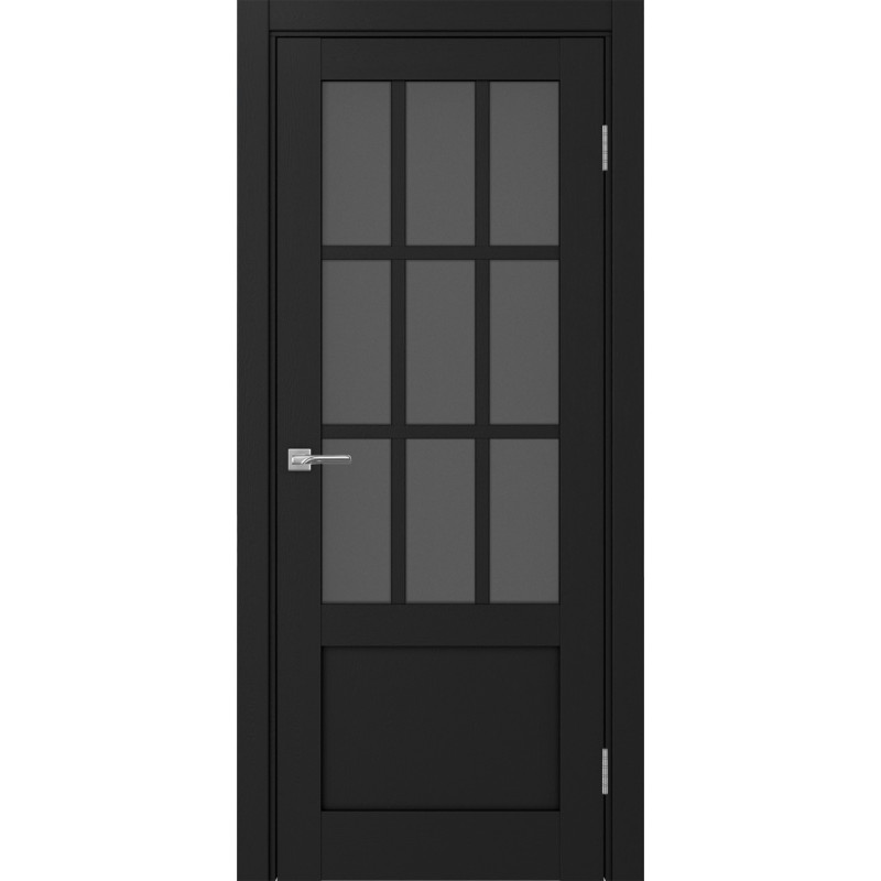 Межкомнатная дверь Турин 542ПФ.2221, цвет Антрацит стекло Графит матовое, размер 80*200 см.