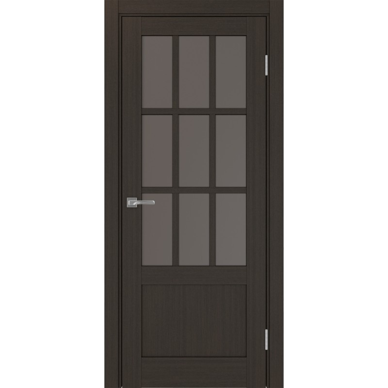 Межкомнатная дверь Турин 542ПФ.2221, цвет венге FL, заполнение Бронза матовое, размер 200*80 см.