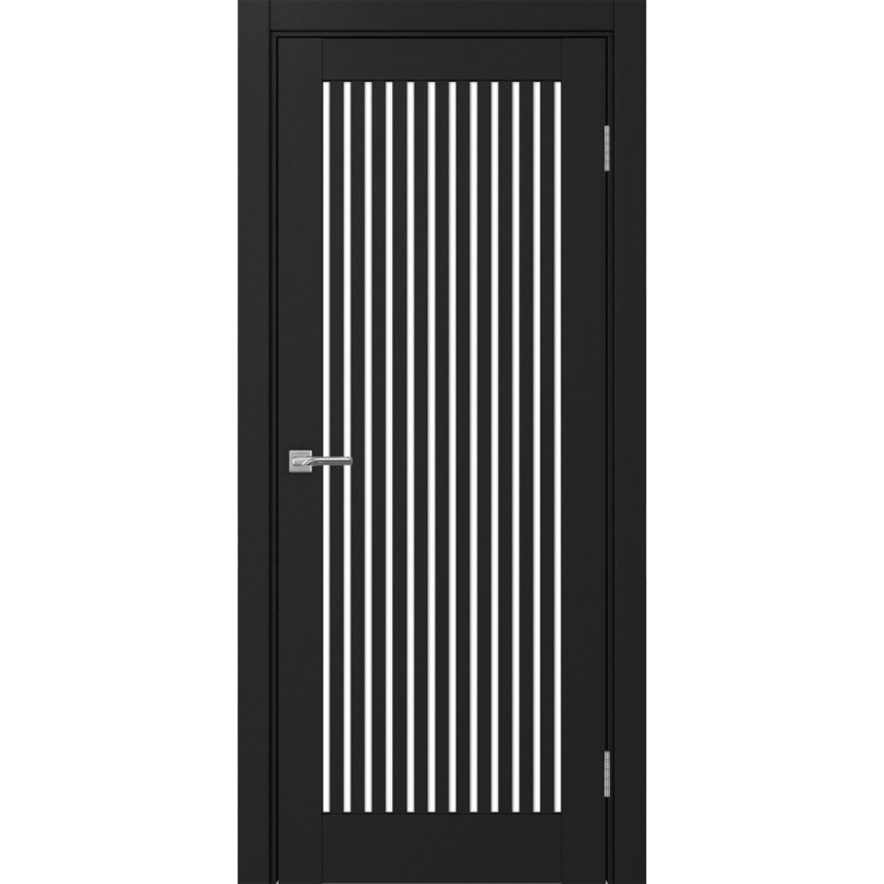 Межкомнатная дверь Турин 543.2, цвет Антрацит стекло LACбелый, размер 80*200 см.