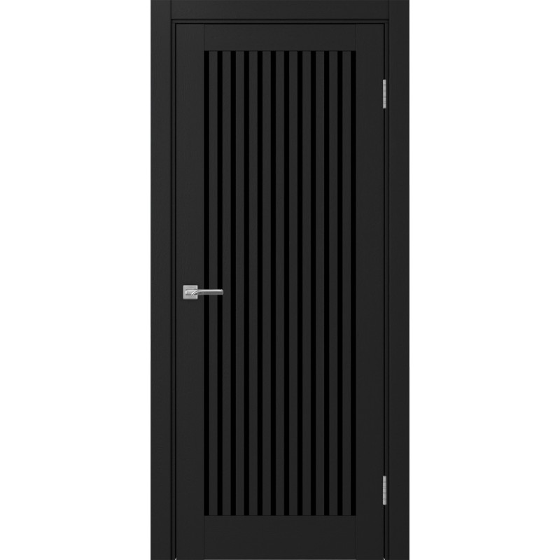 Межкомнатная дверь Турин 543.2, цвет Антрацит стекло LACчерный, размер 80*200 см.