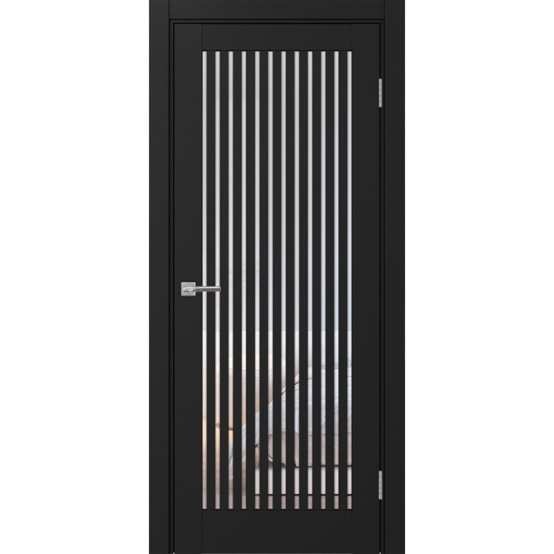 Межкомнатная дверь Турин 543.2, цвет Антрацит стекло Прозрачное, размер 80*200 см.