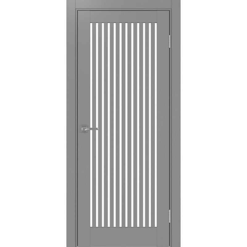 Межкомнатная дверь Турин 543.2, цвет серый, заполнение LACбелый, размер 200*80 см.