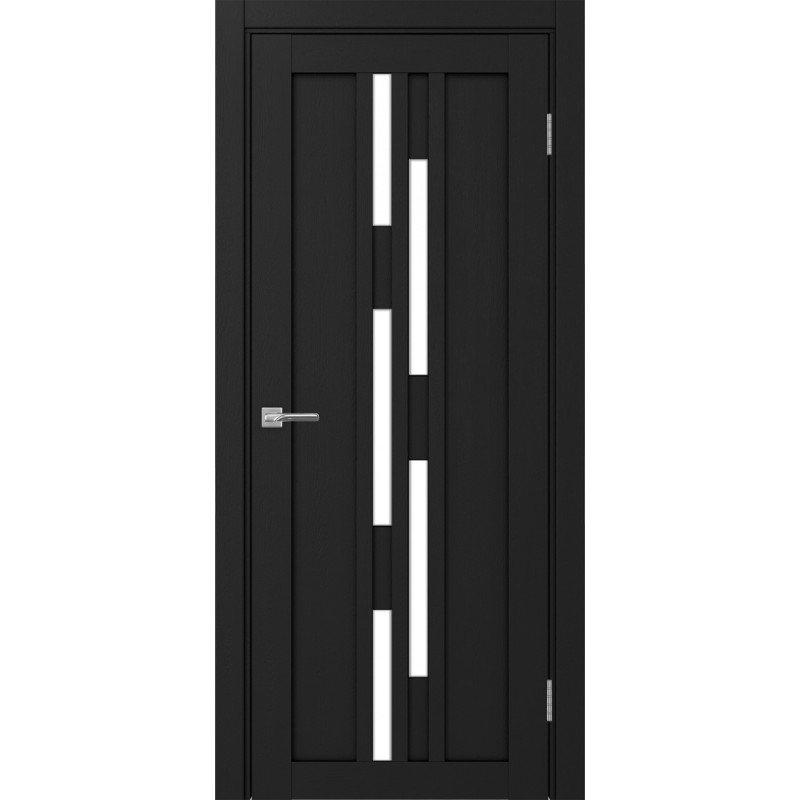 Межкомнатная дверь Турин 551.121, цвет Антрацит стекло LACбелый, размер 80*200 см.