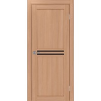 Турин 552.12, цвет ясень тёмный, стекло LACчерный, размер 80*200 см.