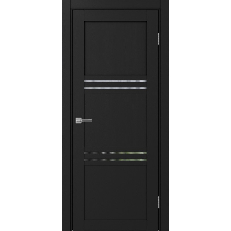 Межкомнатная дверь Турин 553.12, цвет Антрацит стекло Мору, размер 80*200 см.