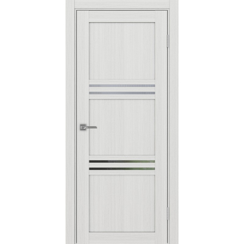 Межкомнатная дверь Турин 553.12, цвет ясень серебристый, заполнение Мору, размер 200*80 см.