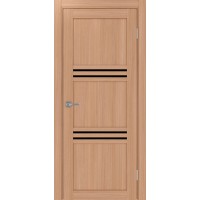 Турин 553.12, цвет ясень тёмный, стекло LACчерный, размер 80*200 см.