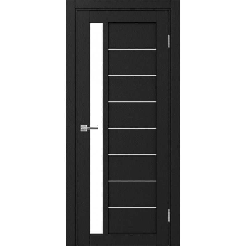 Межкомнатная дверь Турин 554.21, цвет Антрацит стекло LACбелый, размер 80*200 см.