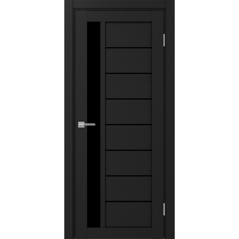 Межкомнатная дверь Турин 554.21, цвет Антрацит стекло LACчерный, размер 80*200 см.