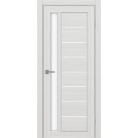 Турин 554.21, цвет Ясень серебристый стекло LACбелый, размер 80*200 см.