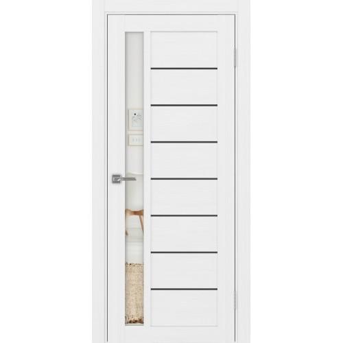 Турин 554.21 АПП молдинг SB, цвет белый лёд, заполнение Зеркало, размер 200*80 см.