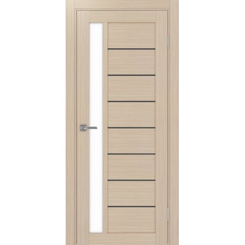 Турин 554АПП.21, цвет Дуб беленый FL, молдинг алюм.чёрн стекло LACбелый, размер 80*200 см.