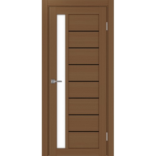 Турин 554АПП.21, цвет Орех NL молдинг алюм.чёрн стекло LACбелый, размер 80*200 см.