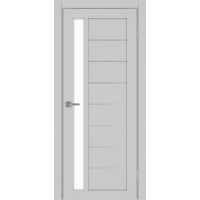 Турин 554АПП.21, цвет Пепельный молдинг алюм.хром стекло LACбелый, размер 80*200 см.