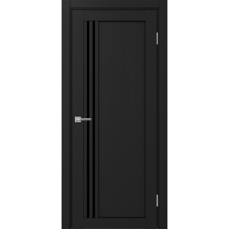 Межкомнатная дверь Турин 555.21, цвет Антрацит стекло LACчерный, размер 80*200 см.