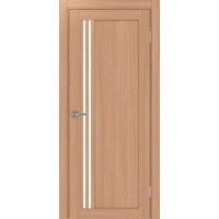 Турин 555.21, цвет ясень тёмный, стекло LACбелый, размер 80*200 см.