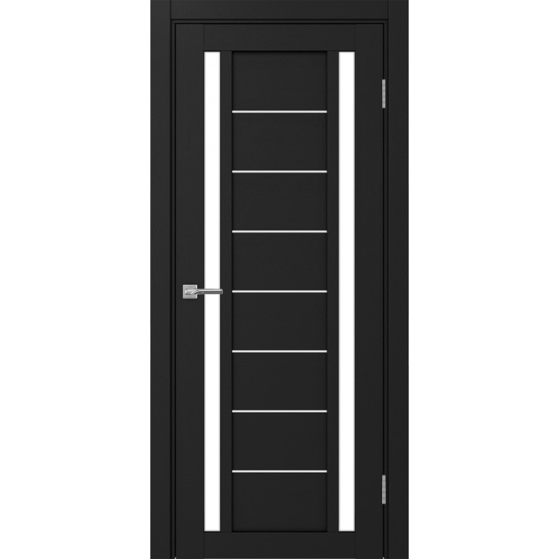 Межкомнатная дверь Турин 558.212, цвет Антрацит стекло LACбелый, размер 80*200 см.