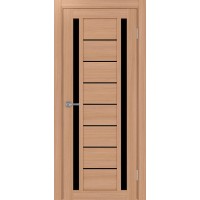 Турин 558.212, цвет ясень тёмный, стекло LACчерный, размер 80*200 см.