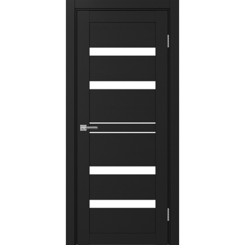 Межкомнатная дверь Турин 561.12, цвет Антрацит стекло LACбелый, размер 80*200 см.