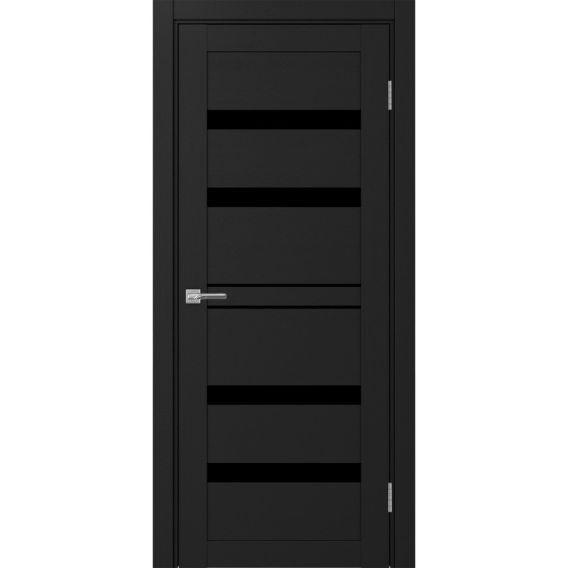 Межкомнатная дверь Турин 561.12, цвет Антрацит стекло LACчерный, размер 80*200 см.