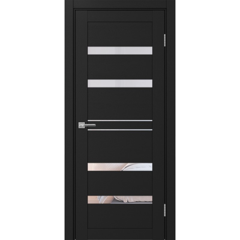 Межкомнатная дверь Турин 561.12, цвет Антрацит стекло Прозрачное, размер 80*200 см.