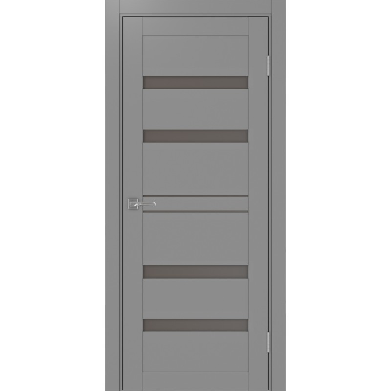 Межкомнатная дверь Турин 561.12, цвет серый, заполнение Бронза матовое, размер 200*80 см.
