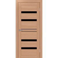 Турин 561.12, цвет ясень тёмный, стекло LACчерный, размер 80*200 см.