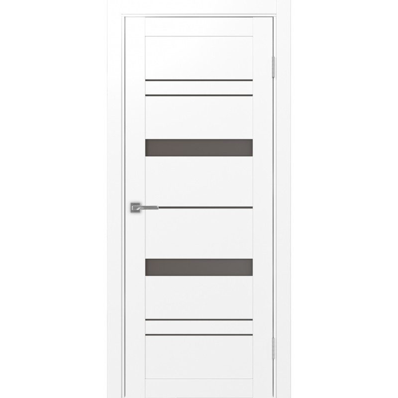 Межкомнатная дверь Турин 562.12, цвет белый снежный, заполнение Бронза матовое, размер 200*80 см.