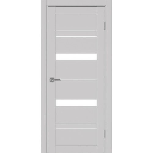 Турин 562.12, цвет Пепельный стекло LACбелый, размер 80*200 см.