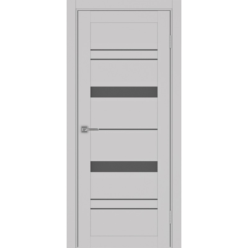 Межкомнатная дверь Турин 562.12, цвет пепельный, стекло Графит матовое, размер 80*200 см.
