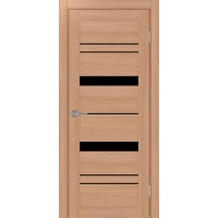Турин 562.12, цвет ясень тёмный, стекло LACчерный, размер 80*200 см.