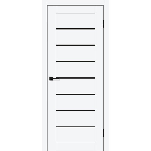 Браво-22 цвет White Silk, стекло Black Shine, размер 200*80 см.