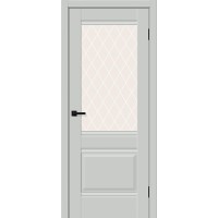 Прима-3 цвет Grey Silk, стекло White Сrystal, размер 200*80 см.