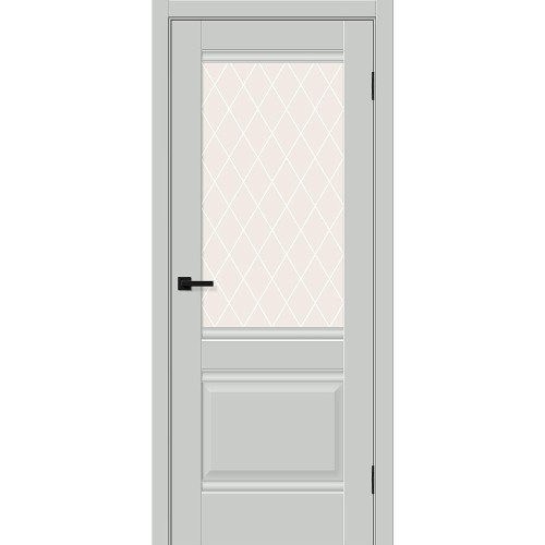 Прима-3 цвет Grey Silk, стекло White Сrystal, размер 200*80 см.