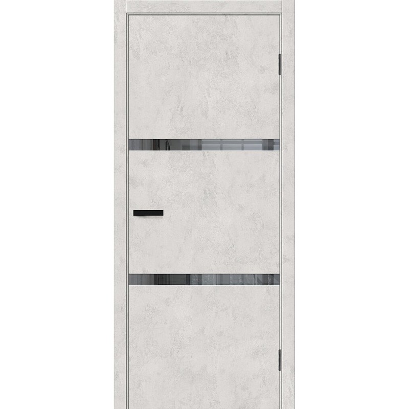 Межкомнатная дверь Браво-2.55 цвет Look Art, стекло Mirox Grey, покрытие Эко-шпон, размер 200*80 см.