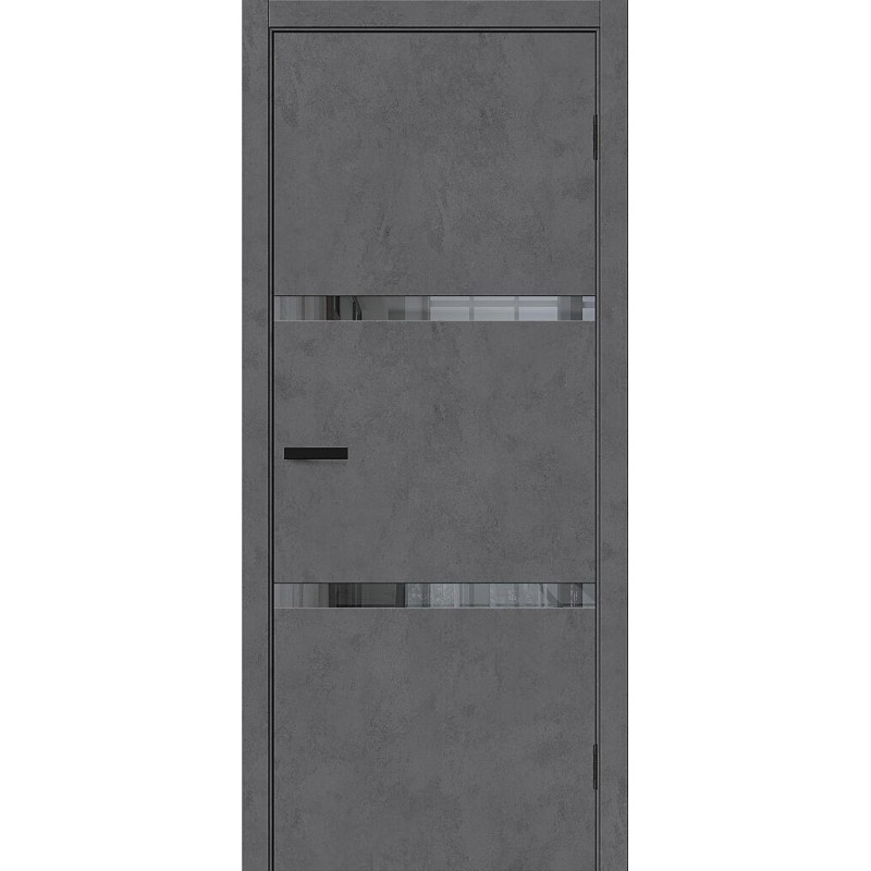 Межкомнатная дверь Браво-2.55 цвет Slate Art, стекло Mirox Grey, покрытие Эко-шпон, размер 200*80 см.