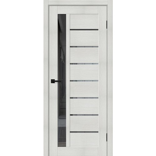 Браво-27 цвет Bianco Melinga, стекло Mirox Grey, покрытие Эко-шпон, размер 200*80 см.