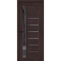 Браво-27 цвет Wenge Melinga, стекло Mirox Grey, покрытие Эко-шпон, размер 200*80 см.