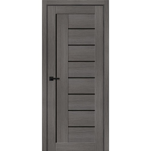 Браво-29 цвет Grey Melinga, стекло Black Shine, покрытие Эко-шпон, размер 200*80 см.