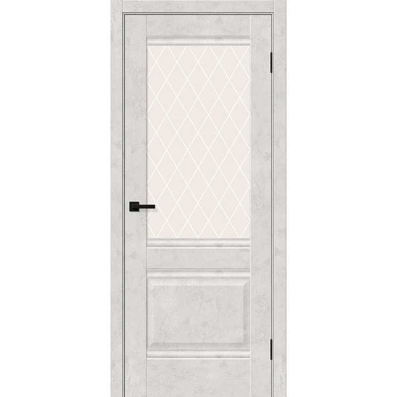 Межкомнатная дверь Прима-3 цвет Look Art, стекло White Сrystal, покрытие Эко-шпон, размер 200*80 см.