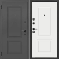 Гарда 7 см 2 МДФ Сатин графит / Эмалит Белый 205*86 левая