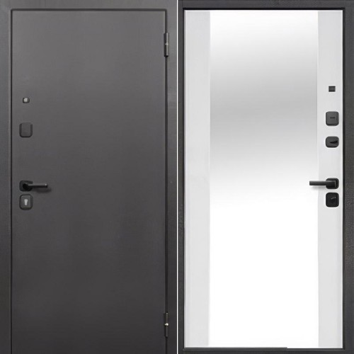 Металлическая Гарда 7 см Зеркало Антик медь / Эмалит Белый 205*86 правая