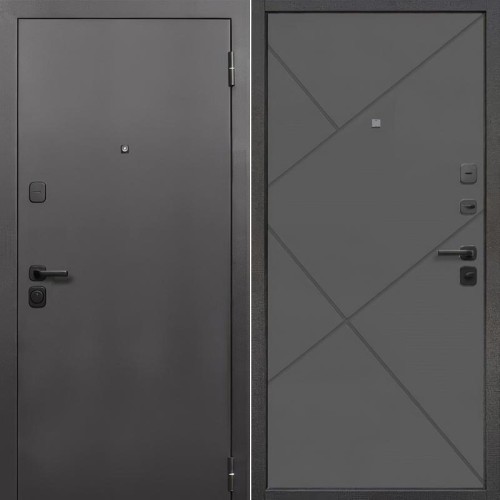 Металлическая Гарда 7 см Серебро / Ясень графит эмаль 205*96 правая