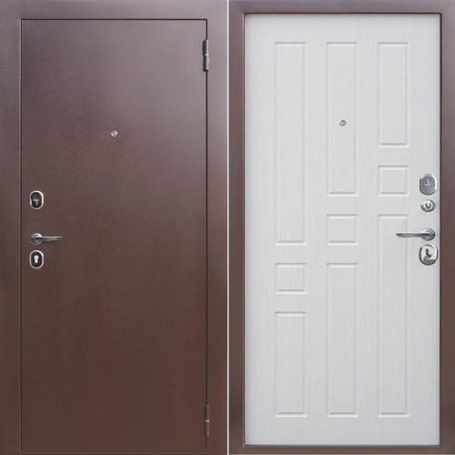 Металлическая Гарда 8 мм. Антик медь / Белый ясень 205*96 правая