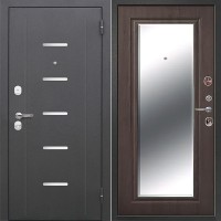 Металлическая Гарда 7,5 см. Зеркало Серебро / Венге 205*96 правая