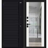 Металлическая дверь Лайнер-3 Total Black/Off-white 205*86 левая
